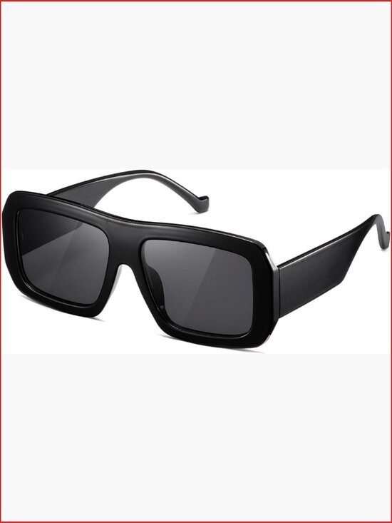 Trendy Retro Square Frame Sunglasses UV400 Protection main image 6
